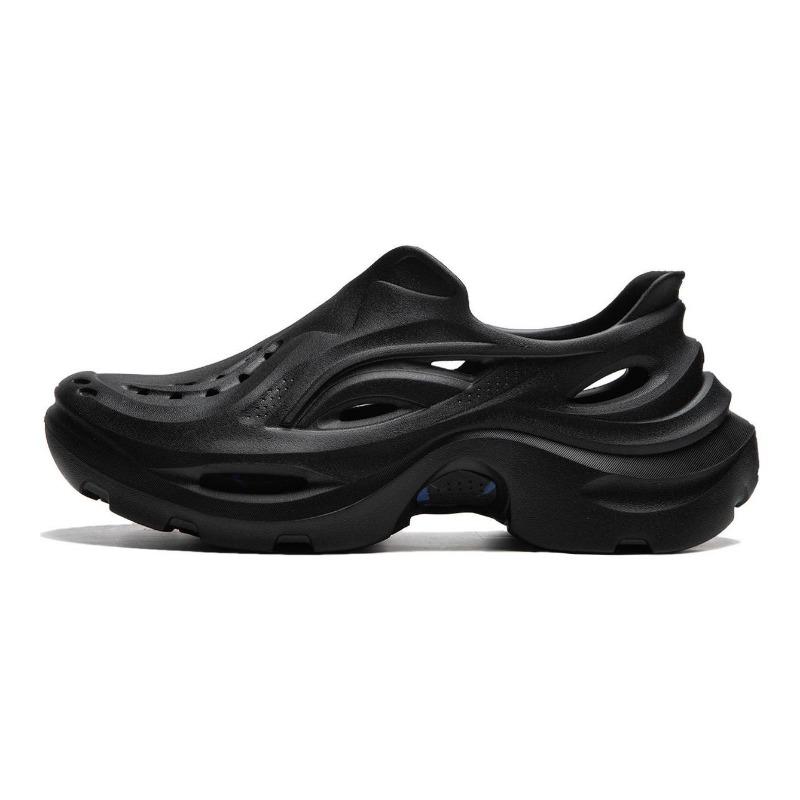 LiNing Zhixing unisex clogs black thick elevated sole breathable slip resistant AGUU009-1 37