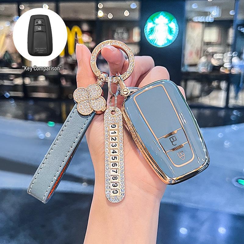 Toyota Key Case for Camry, RAV4, Wildlander, Levin, Crown, Lu Fang - Suitable Keychain Bag for Men and Women.