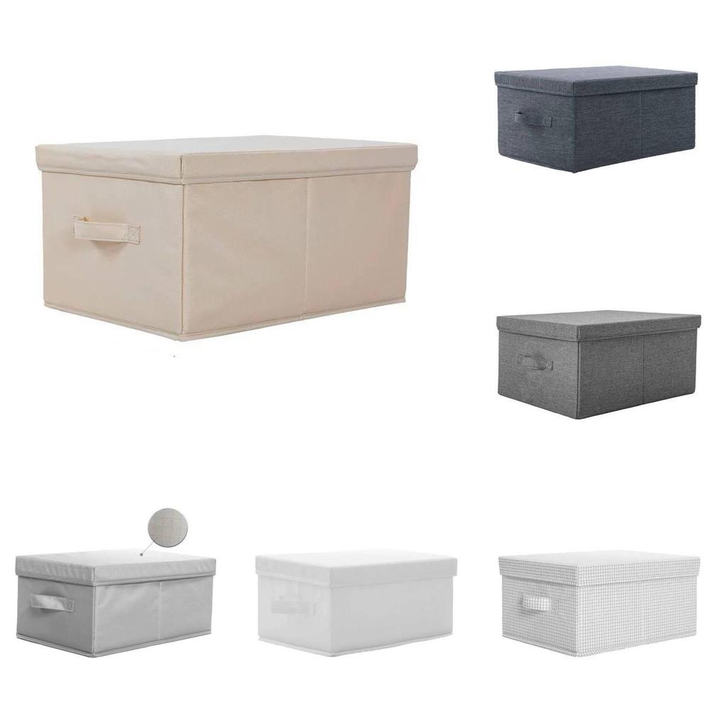 Modern Fabric Storage Box With Lid For Clothes And Organizing In Dorm Rooms