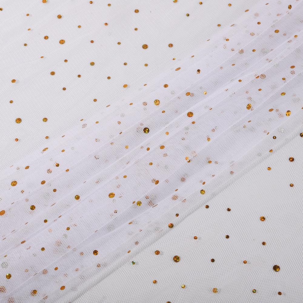 100cm X 145cm Shiny Dot Mesh Tulle Fabric Doll Beautiful Wedding Dress Costume Decoration Material DIY Clothes Sewing Supplies