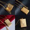 Necklace Pendant Hinged Book Cross Charm Necklace Religious Gifts for Women Girl