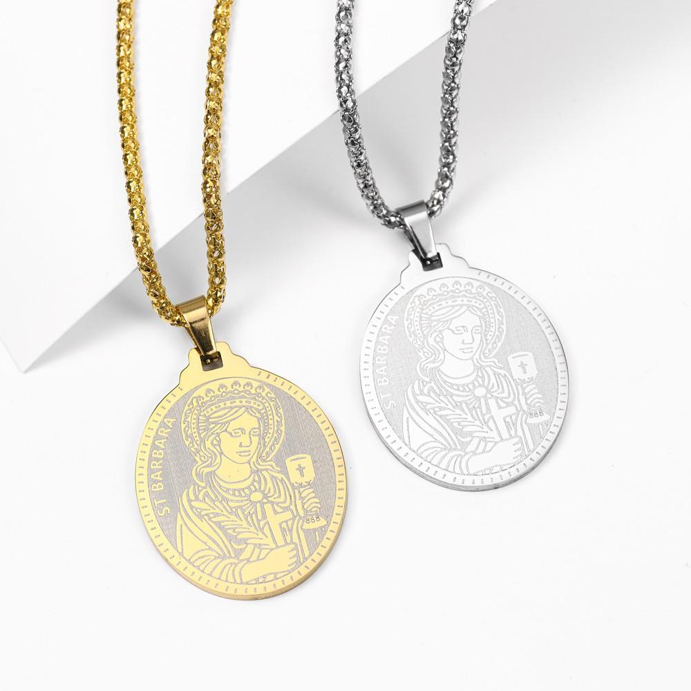 Santa Barbara Men's Necklace Santa Barbara Medal of Honor Men's Pendant Necklace Jewelry