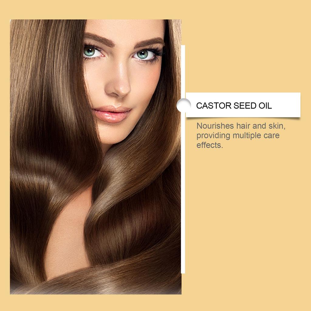 Castor Oil Hair Growth, Promotes Hair Growth, Making Hair, Eyelashes And Eyebrows Thicker And Fuller. Skin Moisturizer 100ml