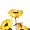 Solar Sunflower Light 24 LEDs Warm White IP55 Waterproof Outdoor Decorative Flower Light for Garden