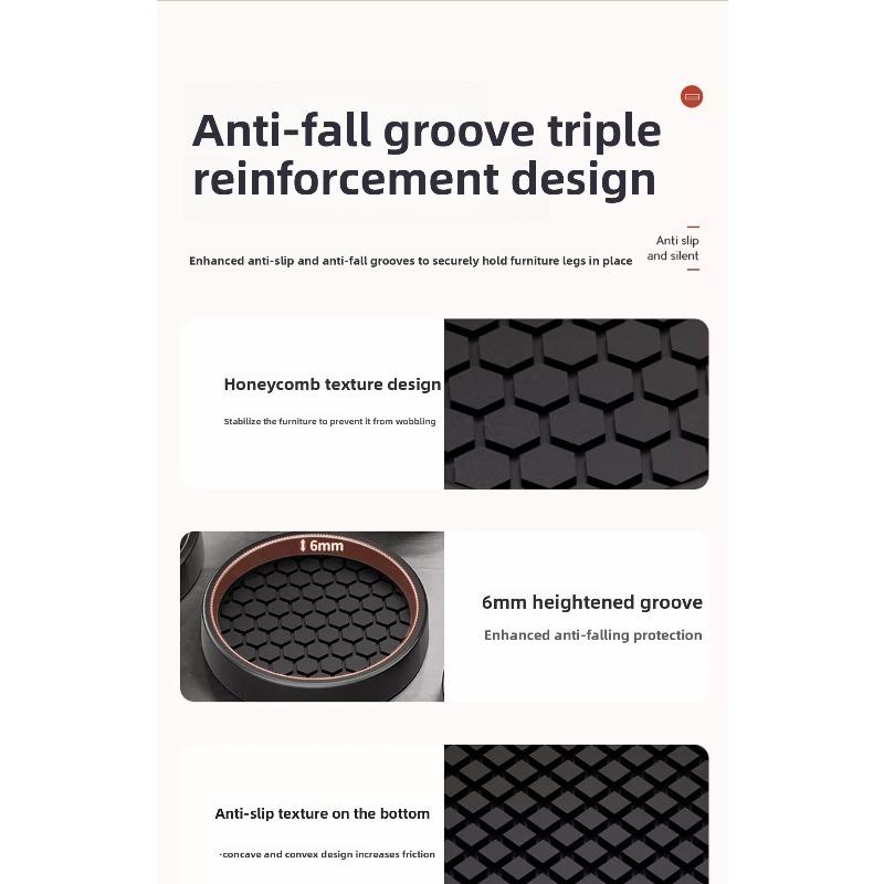 Furniture Leg Non-slip Foot Pads, Anti-shift Suction Cups, Silicone Foot Pads At the Bottom, Floor Protection and Stability, Silent Leg Pads