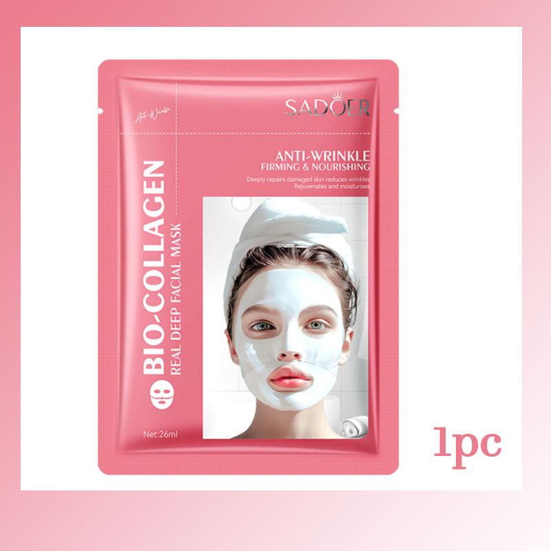 Collagen Anti Wrinkle Facial Mask Anti Aging Fade Fine Lines Firm Skin Moisturizing Brightening Smooth SkinCare Korean Cosmetics