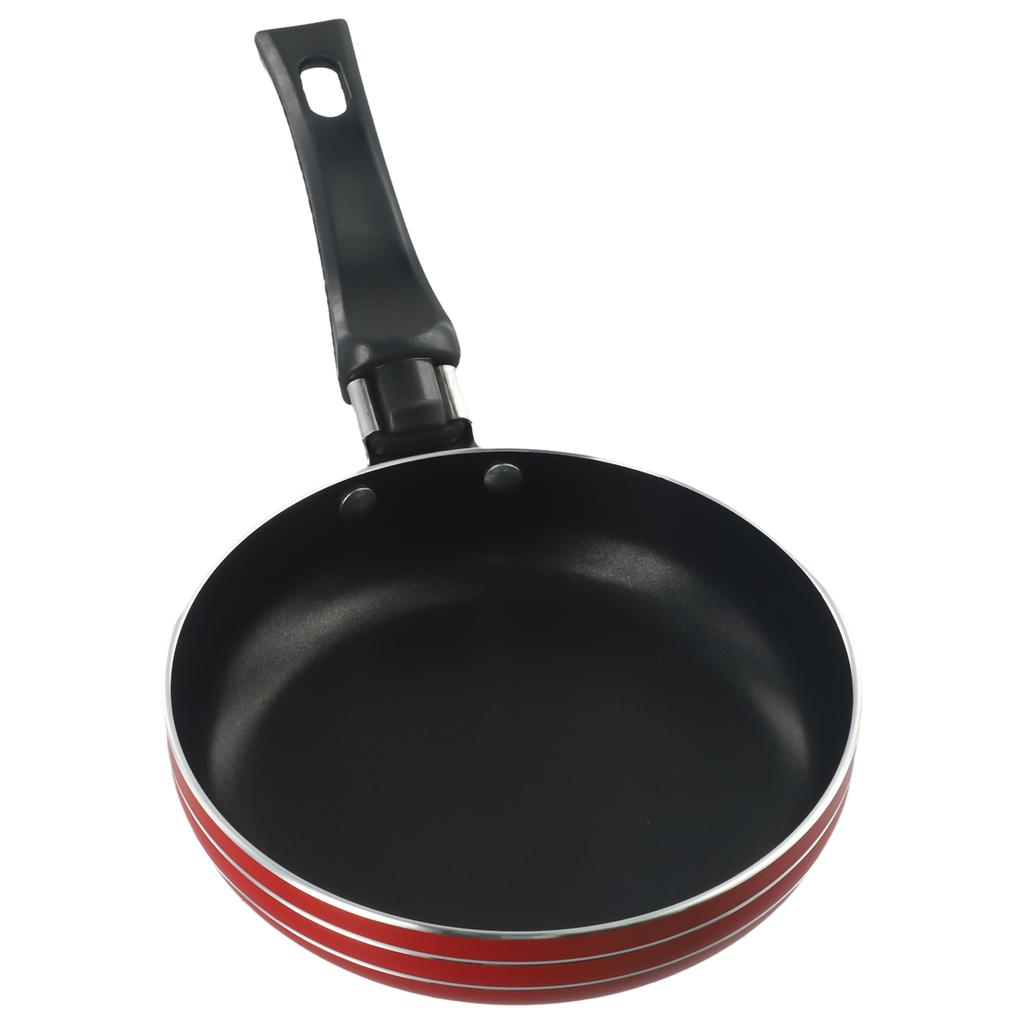 1 Pcs 12cm/14cm/16cm Frying Pan Non-Stick Stainless Steel Frypan Pot Saucepan Random Color Kitchen Cookware