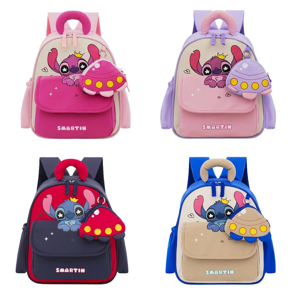 Lilo Stitch Kids Backpack With Nylon For Kindergarten School Use