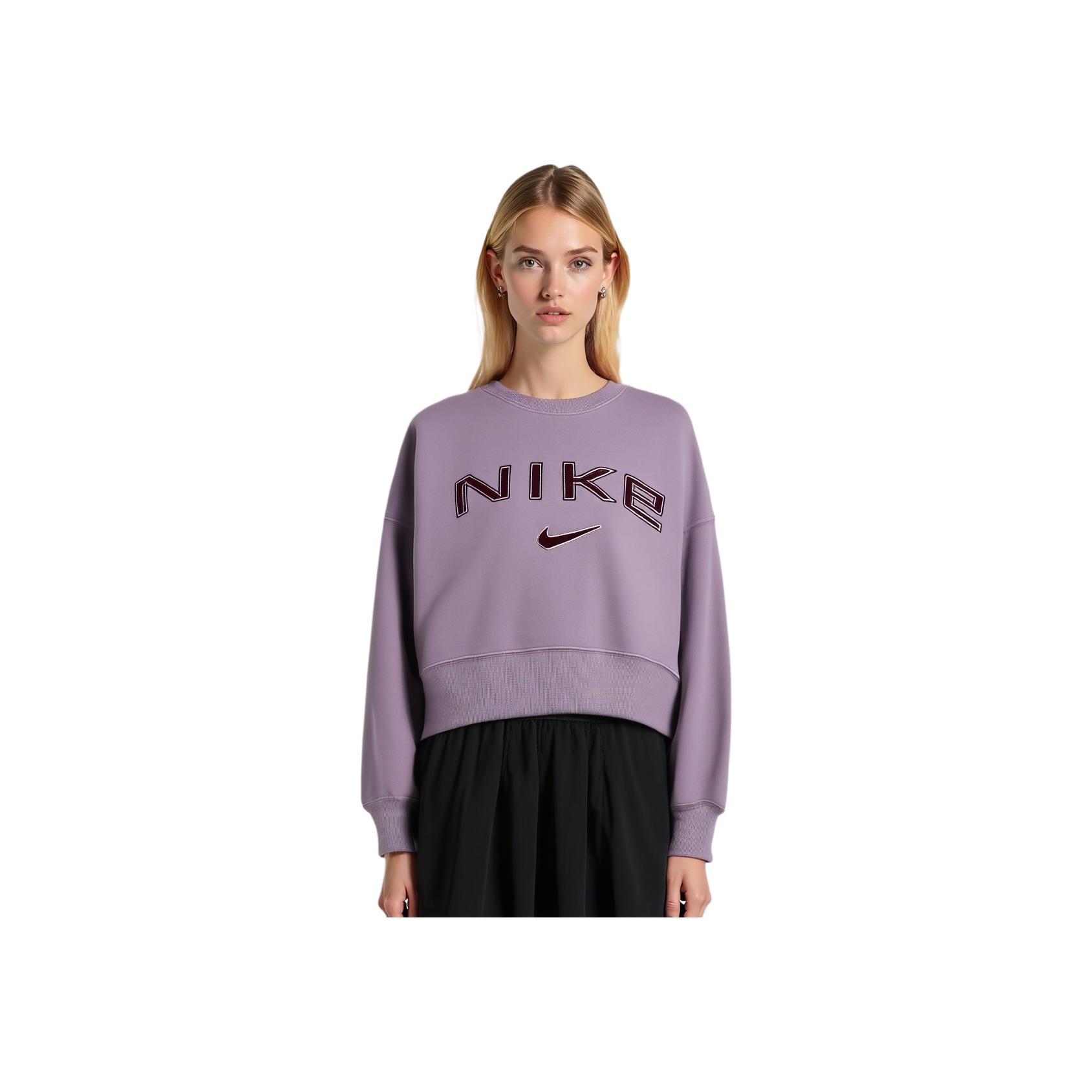 

Nike Спортивная одежда Phoenix Fleece Пуловер с принтом букв Свитшот с длинным рукавом Женский свитшот Светло-минерально-фиолетовый FV7675226 M