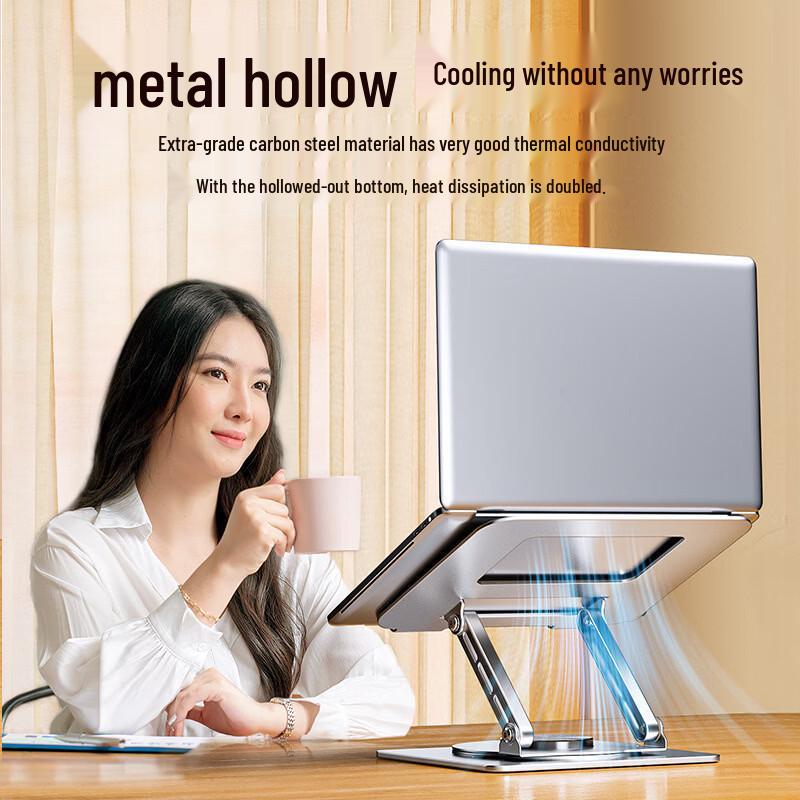OLOEY 360° Rotating Laptop & Monitor Stand with Cooling