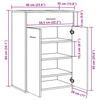 Shoe Cabinet with Rustic Wood Look 60 x 35 x 84 cm Engineered Wood