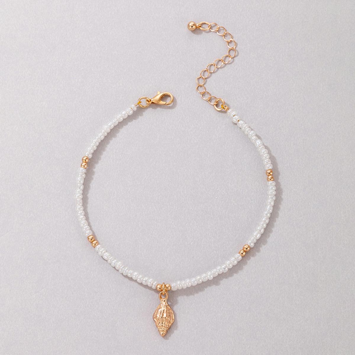 

Европейский и американский богемный браслет на щиколотку в пляжном стиле с раковинами и гребешками