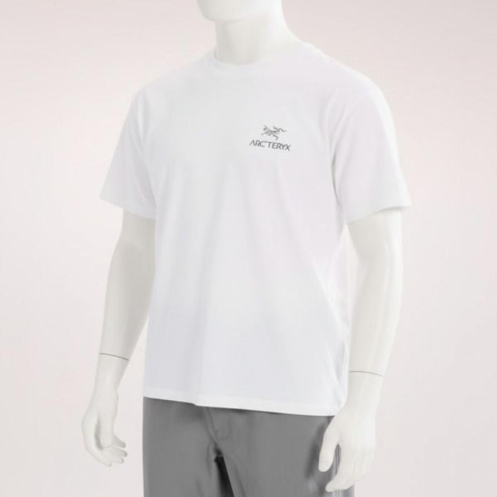 Arc Teryx 25 Cragg Supima Cotton Bird Word Ss Men Atpsm09535wlb WHITE LIGHT / BLACK/XXL (around 115)