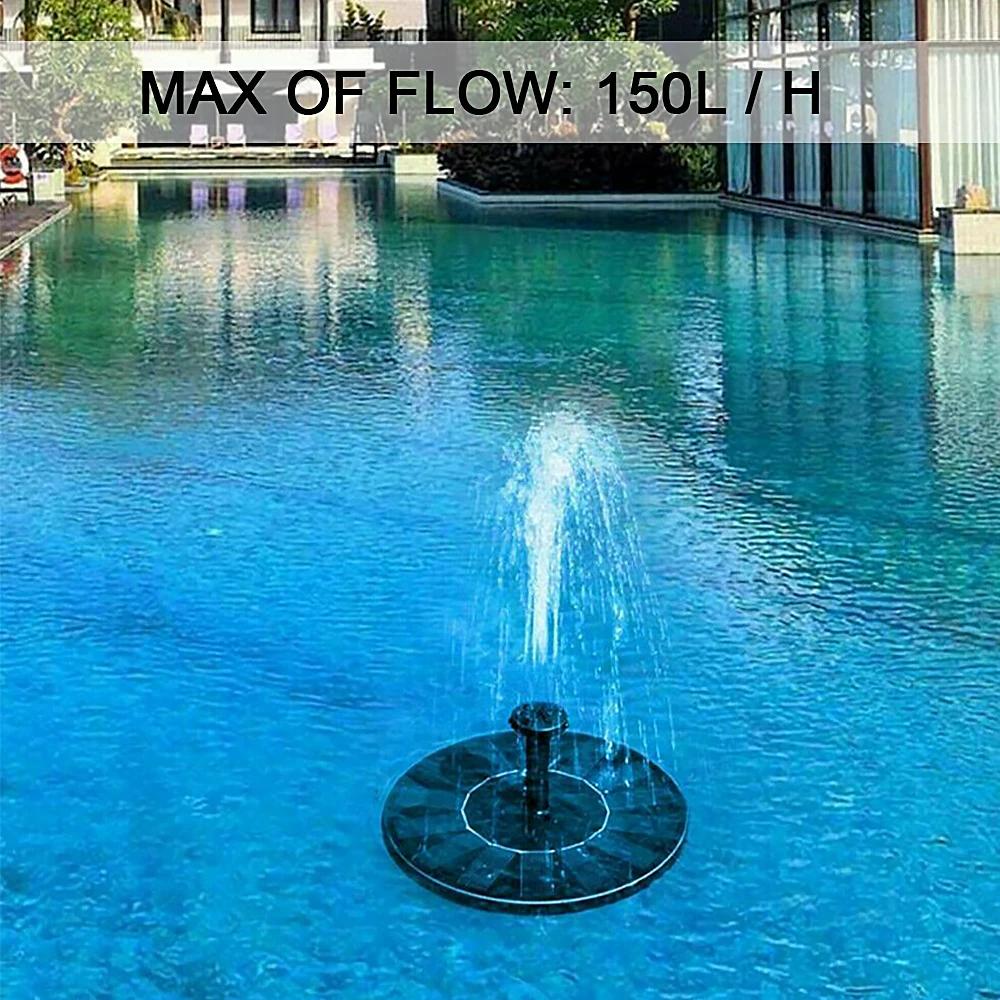 Solar Fountain Pump Garden Solar Powered Water Feature Floating Solar Pond Pump for Bird Bath,Pool, Patio,Pond and Fish Tank