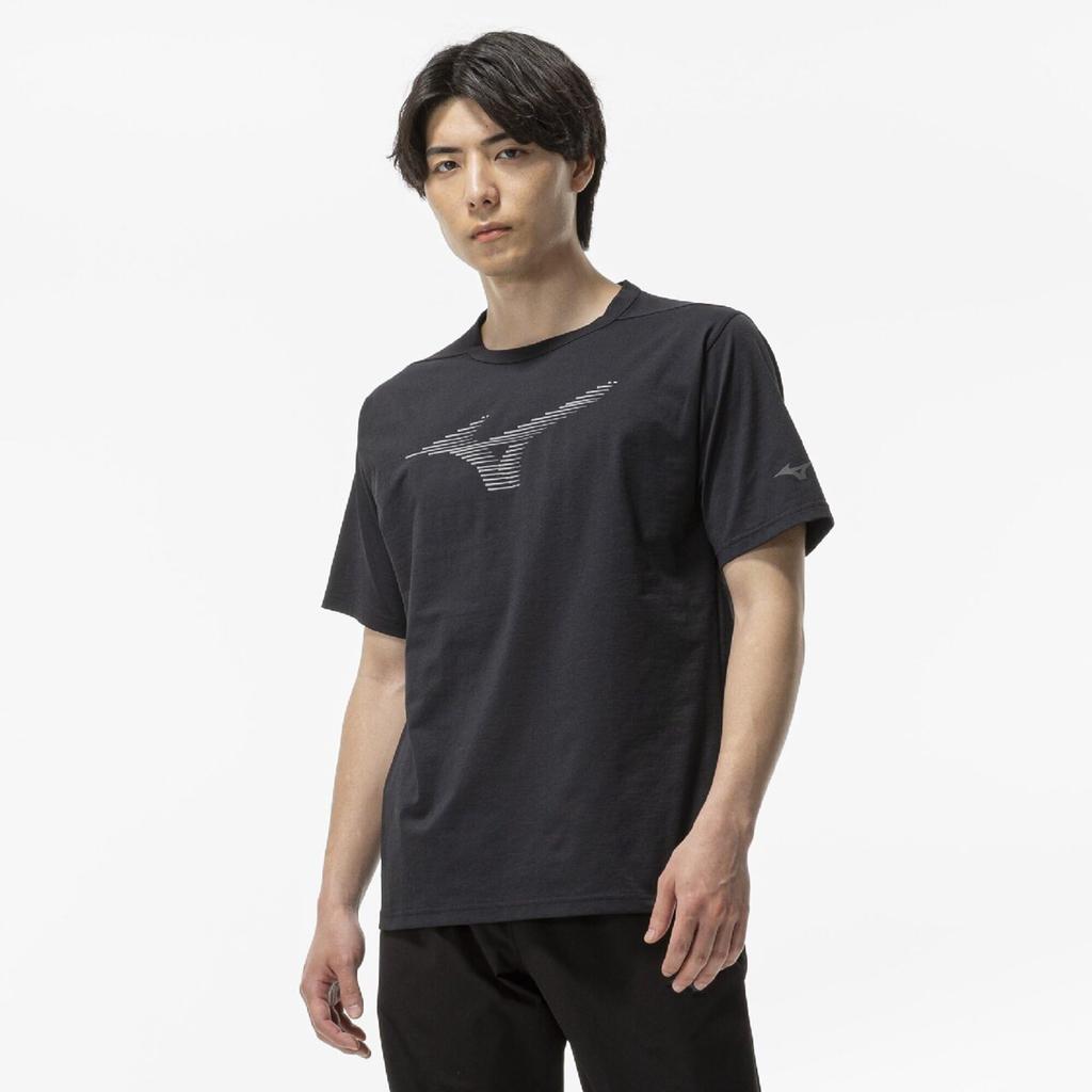 Training Stretch Soft Dry UV Black X XL Wear, T-shirt, Sweat-wicking, Quick-drying, Protection, 32MAD026, Men's, Gray,