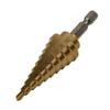 Precision Coated Step Cone Drill Bit 4 22mm Metal and Wood Cutting