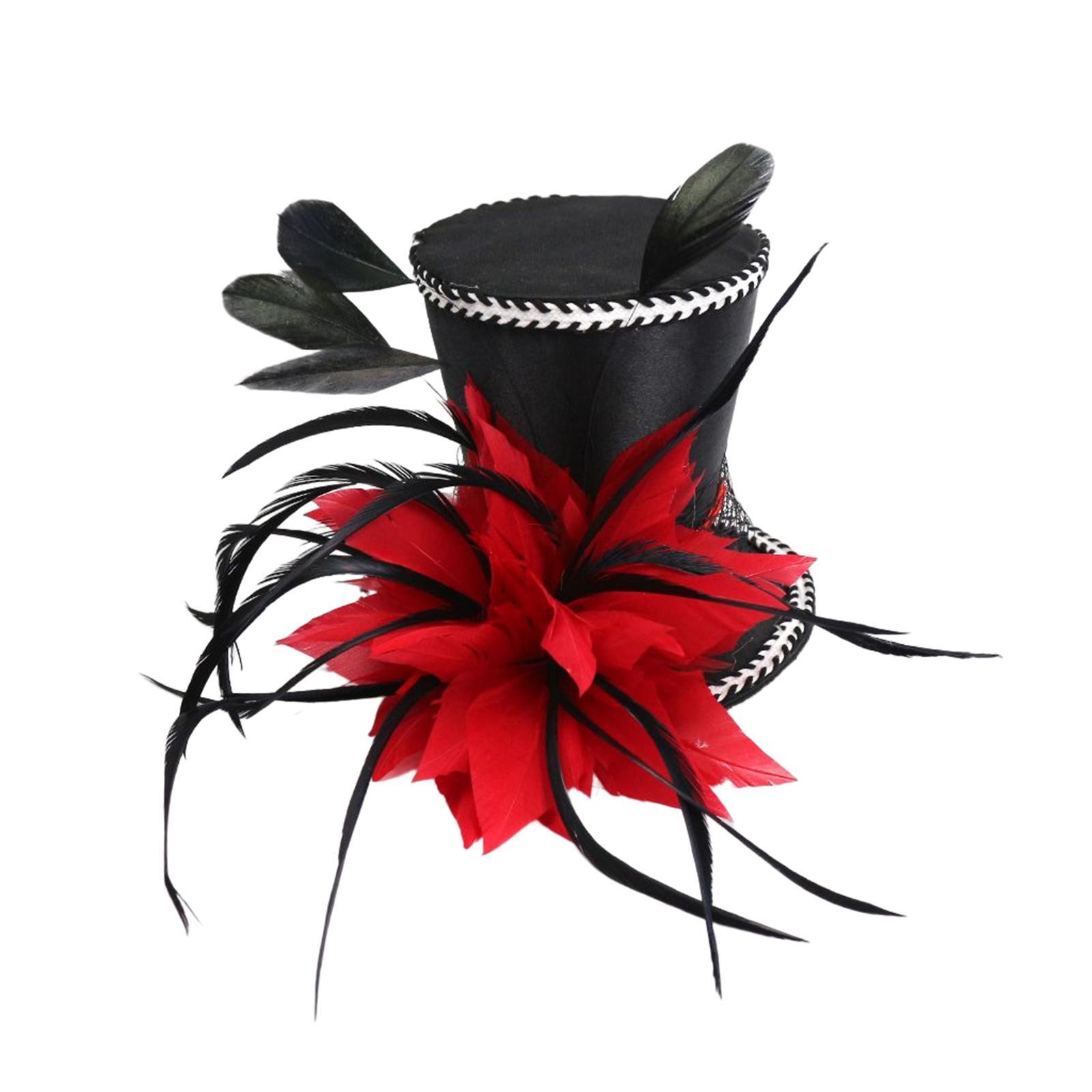 

Vintage Fascinator Top Hat Wedding Bridal Woman Fancy Dress чёрный