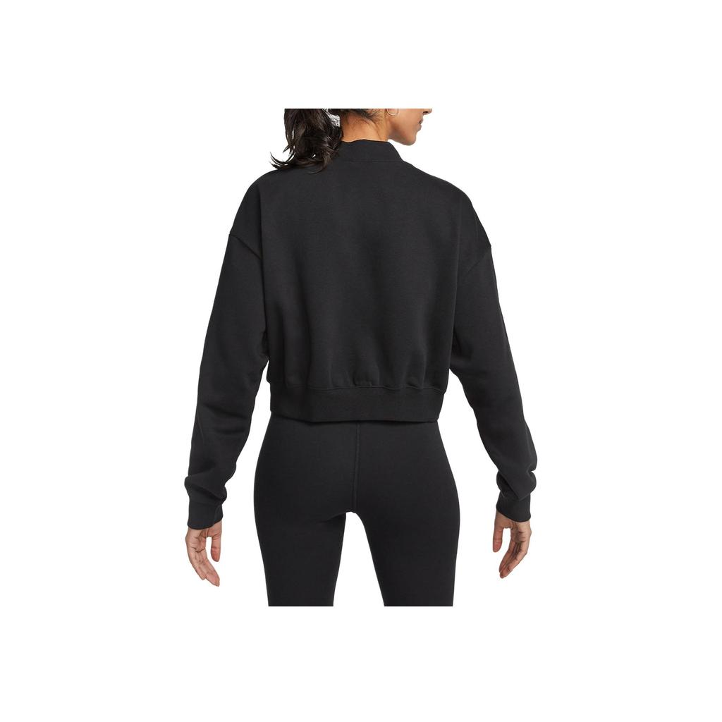 Nike Sportswear Club Fleece Logo Embroidered Loose Casual Jacket Women Jackets Black FB7279-010