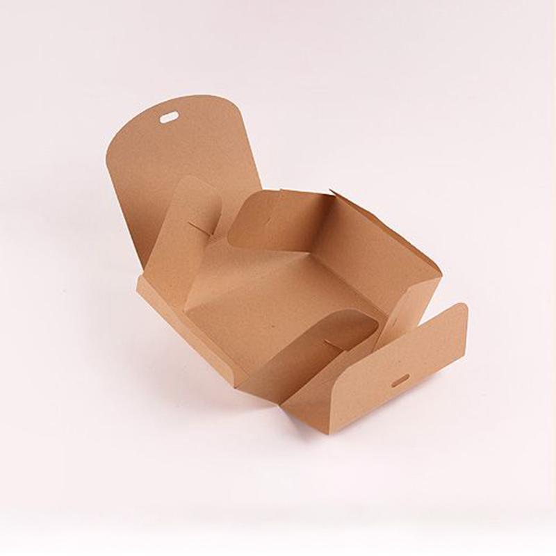 10PCS Christmas Present Box Paper Box Party Gift Box With Ribbon Wedding Birthday Handmade Candy Biscuit Chocolate Cookie Boxes