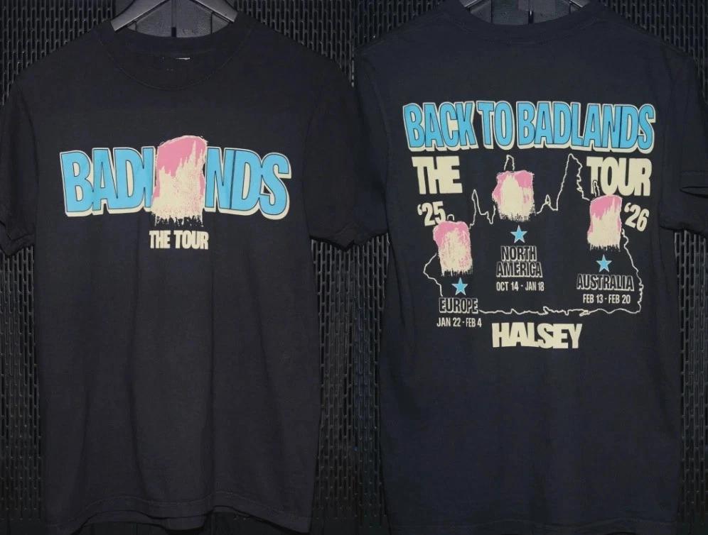 SALE! Halsey Merch Tee Back To Badlands The Tour 2025 2026 T-Shirt S