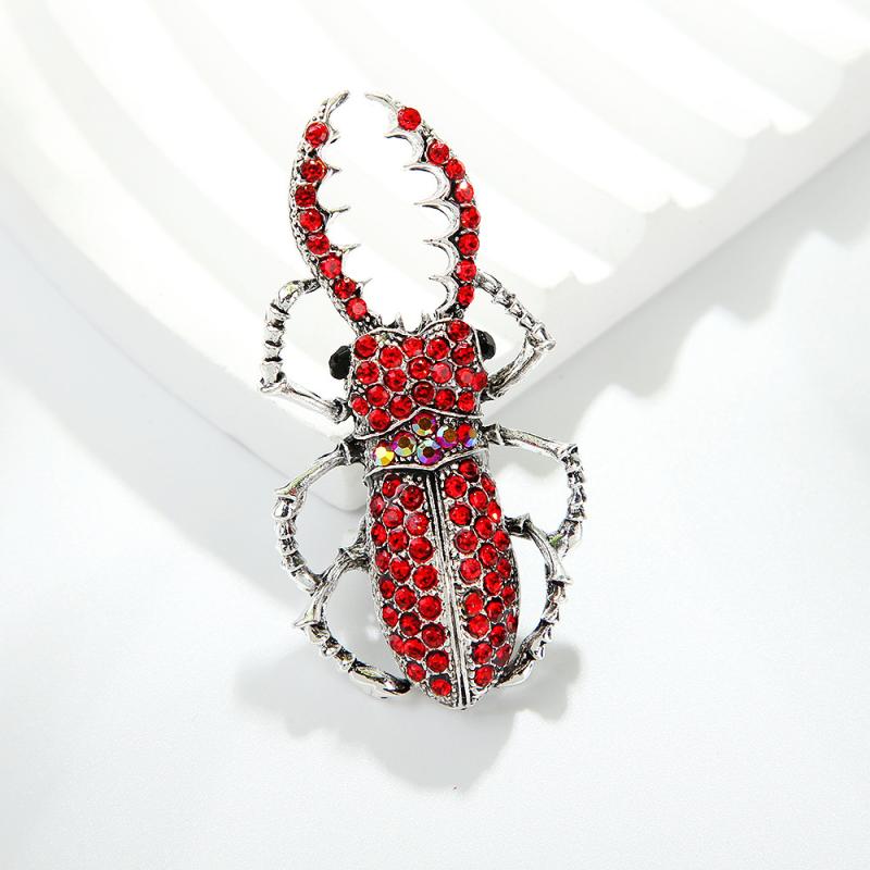 Fashion Rhinestone Retro Beetles Brooches For Women Clothing Coat Jewelry Accessries Gifts