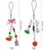Handmade Phone Anti-lost Lanyard Christmas Themed Phone Chains Charm Stylish Phone Strap Chain Ornament for Girls Kids
