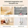 Free Bending Hook Multi-Function Utility Hooks for Hanging, Beige, Fold-able Aluminium Hangers Hangable, Utility Hooks