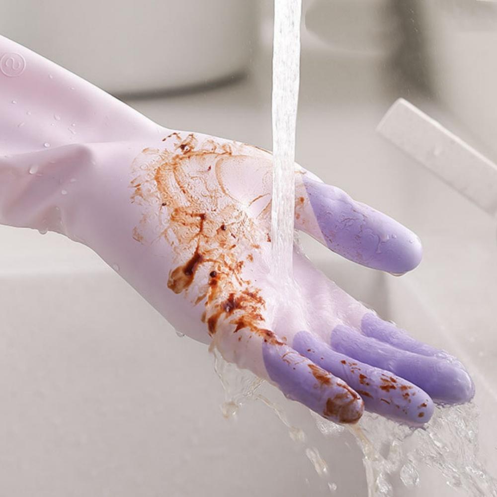 Kitchen Cleaning Gloves Wear Resistant Rubber Dishwashing Gloves Waterproof Cleaning Gloves Eco-Friendly For Kitchen Cleaning