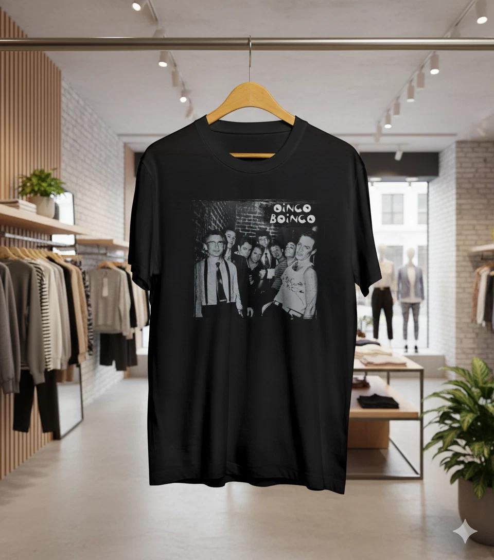 

Oingo Boingo Vintage Band Photo New Wave Black T-Shirt - T066 4XL