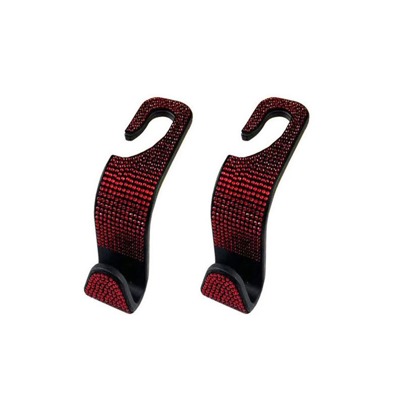 2PCS multifunctional car hooks for off-road cars, brackets for seats behind the seats, hidden hooks for small interior car acces red-2PCS