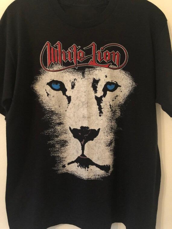 Rare 1988 White Lion  Band Gift For Fan Full Size Unisex T-shirt Unisex T-Shirt XXXL