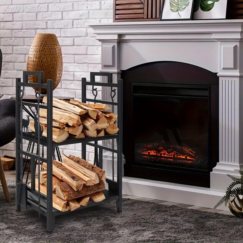Outdoor Camping and Indoor Firewood Storage Rack