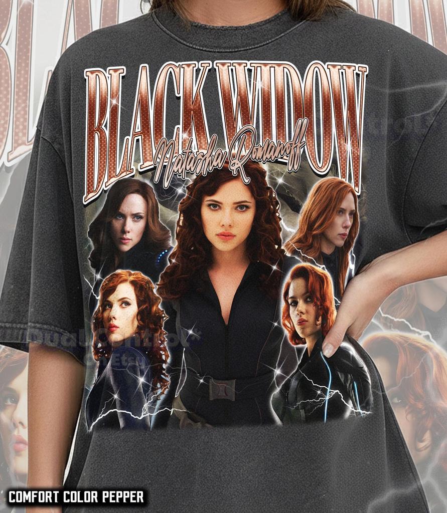 Black Widow Natasha Romanoff Comfort Colors® Shirt, Black Widow Natasha Romanoff Vintage Tee, Black Widow Natasha Romanoff 90s Tshirt #Saf