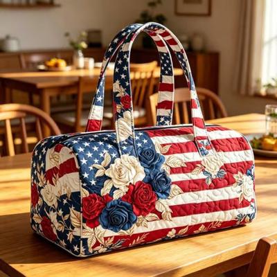 TEMU Gevatte Reistas Mode Bloemenprint Yoga Tote Dames