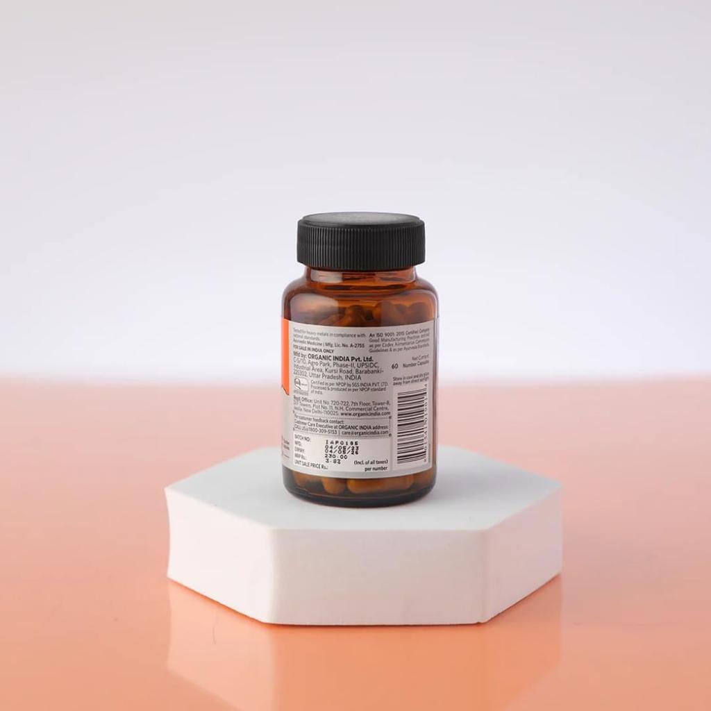 Organic India Triphala Capsules 60 Caps Pack of 2 for Digestive Health Gut Comfort and Wellness