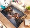 Christmas & New Year's Snowy Town Print Carpet Rug for Living Room Corridor Bedroom Door Mat Kid Room Play Floor Mat Gifts