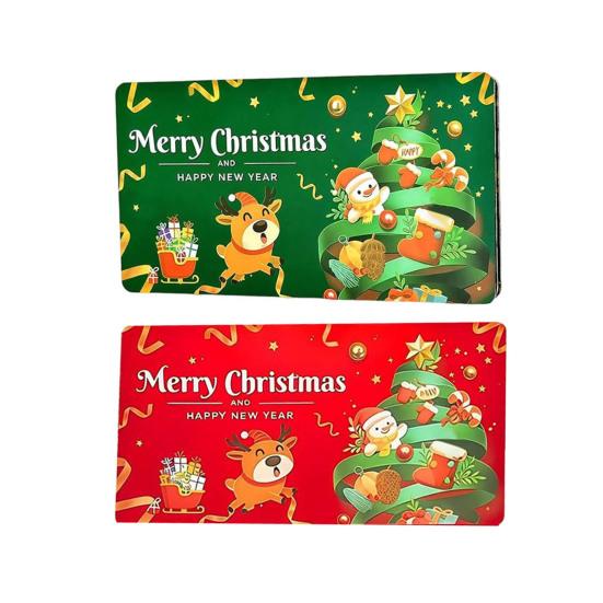 Vánoční obálky na peněžní dárky 6 přihrádek Držák na peníze a dárkové karty na hotovost DIY sváteční překvapení Peněžní obálka pro vánoční párty potřeby