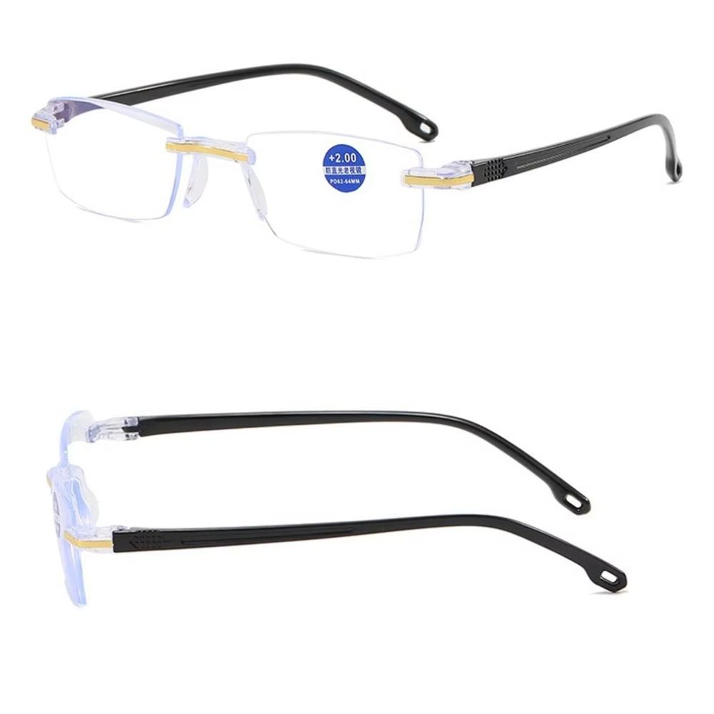 Frameless Presbyopia Eyeglasses Ultralight Anti-blue Light Glasses Men's Reading Glasses  Elder