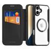 DUX DUCIS Skin X Pro for iPhone 16 Magnetic Case Card Slot PU Leather Flip Phone Cover