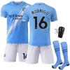 26 Casa del Manchester City N.. 9 Harland Jersey 47 Forden 11 Doku 17 De Braunet Set Uniforme Calcio Bambino
