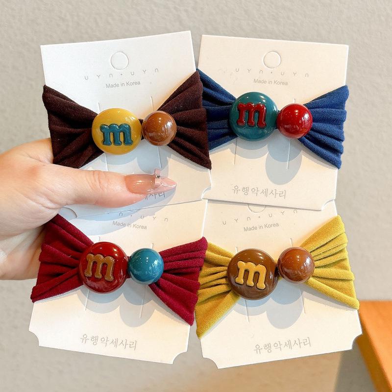 2025 New Cute Elastic Letter Bead Hair Ties for Girls - No Trace, Non-Tight Hair Accessories