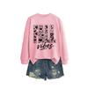Womens Oversized Cotton Hoodie Sweatshirt Fall Print Graphic Loose Fit Long Sleeve Crew Neck