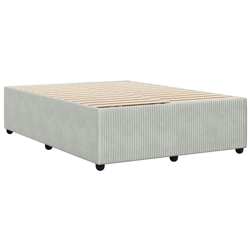 Bed Frame Without Mattress Light Grey 140 X 190 Cm Velvet