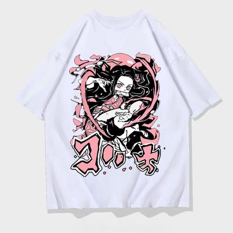Anime Nezuko Characters TShirt Playing Gaming Novelty TShirts ShortSleeved Tshirt Autumn 100 Cotton Kawaii Aesthetic S