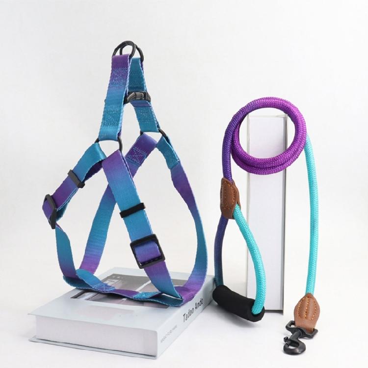 Dogs Harness & Leash Colorful Small Medium Dog Chest Belt Colorful Harness Rope