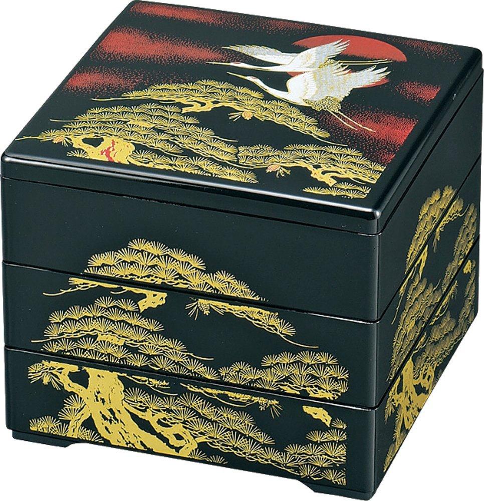 

Масакадзу Восход Черный Трехъярусная коробка, 6,5 см, Журавль,