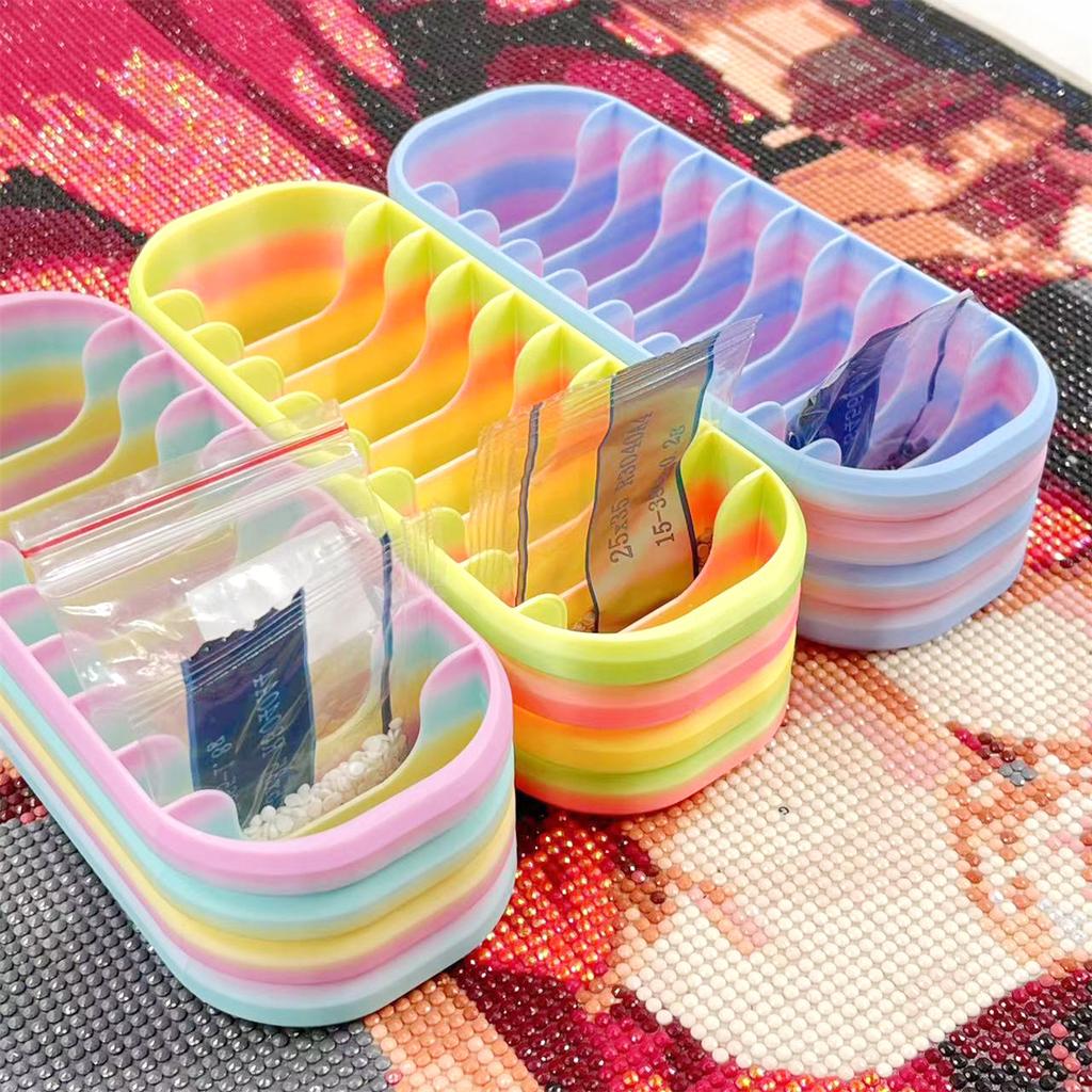 10-Compartment Diamond Painting Storage Rack | Convenient for Organizing Diamond Bags and Storing Tools like Pens and Tweezers