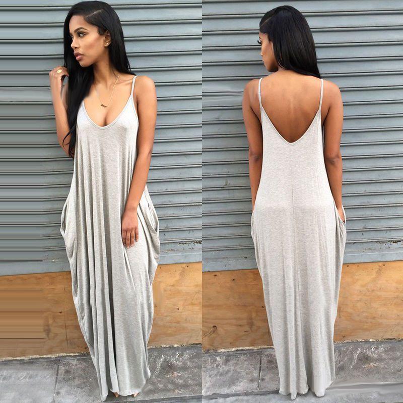 Plus Size Women's Boho Long Maxi Dress For Elegant Beach Holiday Parties