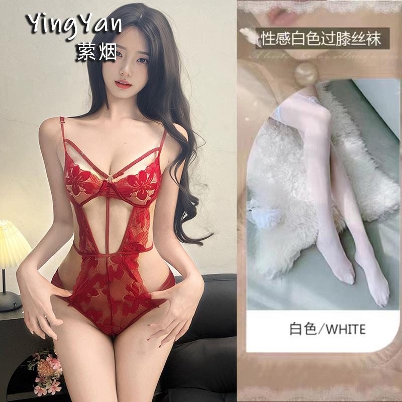 Sexy underwear, sexy lace suspender set, small chest, pure desire bra, hot bed, new onesie clothing