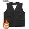 Men's Mid-Aged Winter Fleece Multi-Pocket Vest